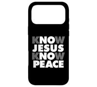 Carcasa para iPhone 17 Pro MAX Know Jesus Know Peace