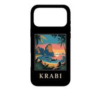 Carcasa para iPhone 17 Pro MAX Krabi Tailandia Tropical Coast Sunset Retro Viaje Diseño