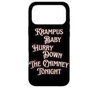 Carcasa para iPhone 17 Pro MAX Krampus Baby Date prisa por la Chimenea Esta Noche Humor Oscuro Navidad