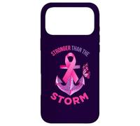 Carcasa para iPhone 17 Pro MAX La Cinta Stronger Than The Storm Fight contra el cáncer de Mama Viste de Rosa