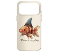 Carcasa para iPhone 17 Pro MAX La mentalidad es Todo pez Dorado de tiburón Motivacional