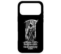 Carcasa para iPhone 17 Pro MAX La Muerte de la Parca es una deuda Que Todos debemos Pagar Bandera Estadounidense
