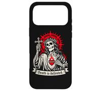 Carcasa para iPhone 17 Pro MAX La Muerte es derrotada Oscuro Cristiano Gótico Esqueleto Fe G