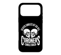 Carcasa para iPhone 17 Pro MAX La Muerte Nos sonríe a Todos el forense Divertido Dicho