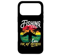 Carcasa para iPhone 17 Pro MAX La Pesca es Solo Cura para mi Angustia Puesta del Sol Retro Angler