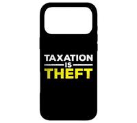 Carcasa para iPhone 17 Pro MAX La tributación es Robo Sarcástico Dicho Irónico Meme Temporada de Impuestos