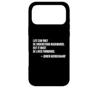 Carcasa para iPhone 17 Pro MAX La Vida hacia atrás vivió hacia adelante Cita: Soren Kierkegaard