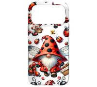 Carcasa para iPhone 17 Pro MAX Ladybug Mom Floral Spring GNOME Pattern with Cute Ladybugs