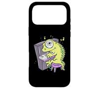 Carcasa para iPhone 17 Pro MAX Lagarto Reptil Tocando Piano Anfibio Mascota