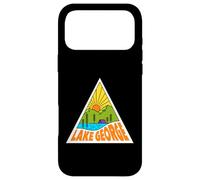 Carcasa para iPhone 17 Pro MAX Lake George New York Mono Line Gráfico Retro Al Aire Libre