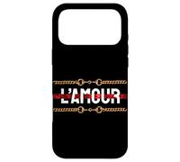 Carcasa para iPhone 17 Pro MAX L'Amour with Printed Golden Style Chains Valentin's Day Love
