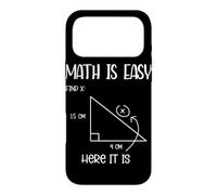 Carcasa para iPhone 17 Pro MAX Las matemáticas Son fáciles Encontrar geometría X Divertido Profesor Matemático