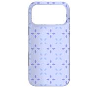 Carcasa para iPhone 17 Pro MAX Lavender Pastel Blue Purple Cross Leaves Petals Pattern