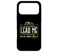 Carcasa para iPhone 17 Pro MAX Lead me to The Rock That is Higher Than I Salmo 61:2 Diseño