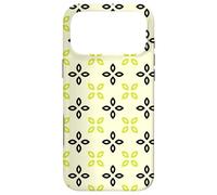 Carcasa para iPhone 17 Pro MAX Lemon Yellow Green Leaves Crosses Petals Botanical Pattern