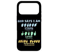 Carcasa para iPhone 17 Pro MAX Lenguaje de señas Americano Manos Verso de la Biblia Cristianismo