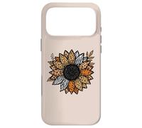 Carcasa para iPhone 17 Pro MAX Leopard Animal Print Sunflower Flower Safari Boho Aesthetic