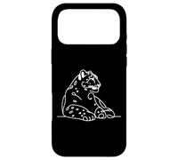 Carcasa para iPhone 17 Pro MAX Leopardo de Las Nieves Big Cat Line Art Mamífero Arte Zoólogo