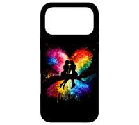 Carcasa para iPhone 17 Pro MAX Lesbian Girls Kissing on Tree Branch Rainbow Silhouette