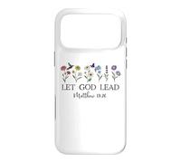 Carcasa para iPhone 17 Pro MAX Let God Lead Women Bible Verse Matthew 19:26 Christian Faith
