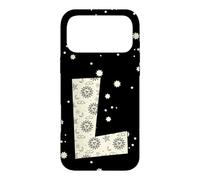 Carcasa para iPhone 17 Pro MAX Letra Celestial L Sol Luna Alfabeto Vintage