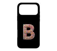 Carcasa para iPhone 17 Pro MAX Letter B Candy Rainbow Sprinkles Monogram Style