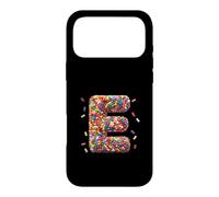Carcasa para iPhone 17 Pro MAX Letter E Candy Rainbow Sprinkles Monogram Men, Women, Kids
