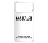 Carcasa para iPhone 17 Pro MAX Libro de visitas Mi último día Escuela Graduación