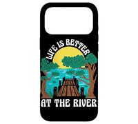 Carcasa para iPhone 17 Pro MAX Life Is Better at The River Outdoor Fishing Gift