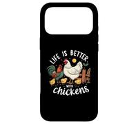 Carcasa para iPhone 17 Pro MAX Life Is Better with Chickens Farm Rooster Hen Chick