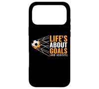 Carcasa para iPhone 17 Pro MAX Life'S About Goals and Assists Funny Quote Youth Soccer
