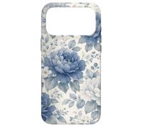 Carcasa para iPhone 17 Pro MAX Light Blue Flower Lover Cute Girly Navy Floral Nature