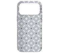 Carcasa para iPhone 17 Pro MAX Light Gray White Black Stars Triangles Hexagons Pattern