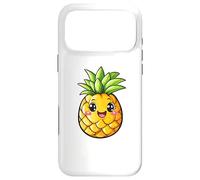 Carcasa para iPhone 17 Pro MAX Linda Fruta Kawaii con Cara de piña Feliz