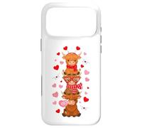 Carcasa para iPhone 17 Pro MAX Lindas Vacas de Las Tierras Altas del Oeste de San Valentín con Letra