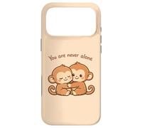 Carcasa para iPhone 17 Pro MAX Lindo Abrazando Baby Monkeys Besties Apoyo Emocional Amor