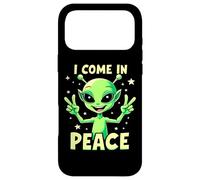 Carcasa para iPhone 17 Pro MAX Lindo Alien Vengo en Paz Diversión Ciencia Ficción