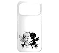 Carcasa para iPhone 17 Pro MAX Lindo Ángel y Diablo Enamorado Anime Fantasía Duo