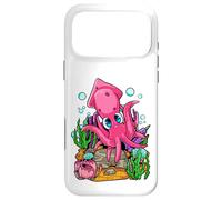 Carcasa para iPhone 17 Pro MAX Lindo Calamar de Dibujos Animados Kawaii Océano Animal Vida Marina Vida Marina