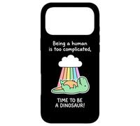 Carcasa para iPhone 17 Pro MAX Lindo Disfraz de Dinosaurio T-Rex Rainbow Time To Be A Dino