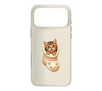 Carcasa para iPhone 17 Pro MAX Lindo Gatito atigrado en Acogedor calcetín Gato mamá Cutecore Kawaii