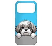 Carcasa para iPhone 17 Pro MAX Lindo Lhasa Apso Peeking Puppy Funny Lhasa Apso Dog Lover