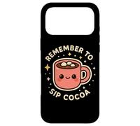 Carcasa para iPhone 17 Pro MAX Lindo Personaje Divertido Remember to Sip Cocoa