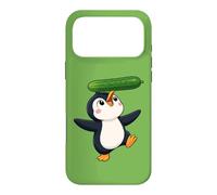 Carcasa para iPhone 17 Pro MAX Lindo pingüino Equilibrio Pepino Dibujos Animados Arte