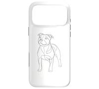 Carcasa para iPhone 17 Pro MAX Line Art Staffordshire Bull Terrier Staffy Terriers