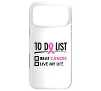 Carcasa para iPhone 17 Pro MAX Lista de Qué Hacer Batir Cáncer Vive My Life Quimioterapia Cáncer