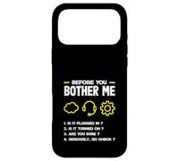 Carcasa para iPhone 17 Pro MAX Lista de verificación de Soporte técnico de Before You Bother Me Divertida