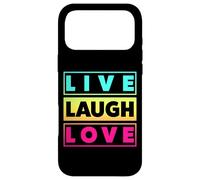 Carcasa para iPhone 17 Pro MAX Live Laugh Love Cool Inspiration Motivational Graphic Quotes