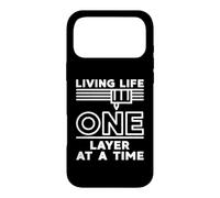Carcasa para iPhone 17 Pro MAX Living Life One Layer At A Time Impresora 3D Diseño Envejecido