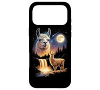 Carcasa para iPhone 17 Pro MAX Llama Aullando a la Luna, extraño Meme Divertido, Llama Alpaca de los 90